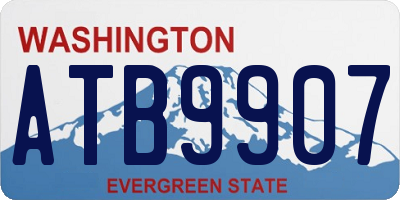 WA license plate ATB9907