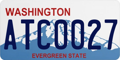 WA license plate ATC0027