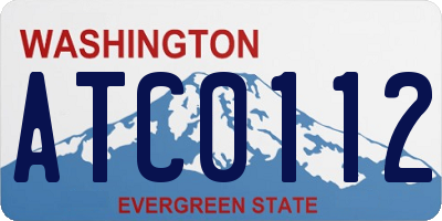 WA license plate ATC0112
