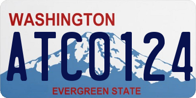 WA license plate ATC0124