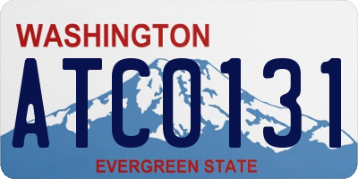 WA license plate ATC0131