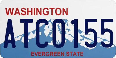 WA license plate ATC0155