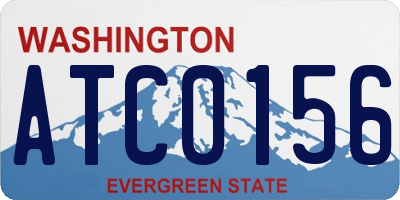 WA license plate ATC0156