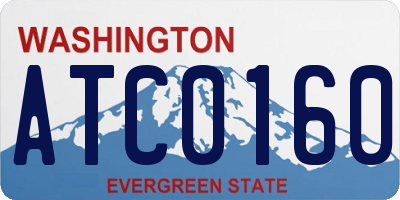 WA license plate ATC0160