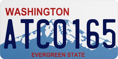 WA license plate ATC0165