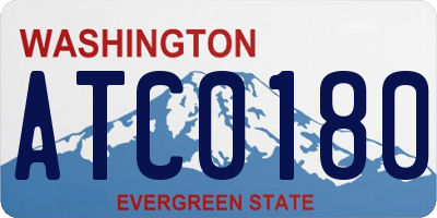 WA license plate ATC0180