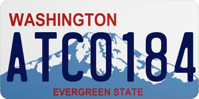 WA license plate ATC0184