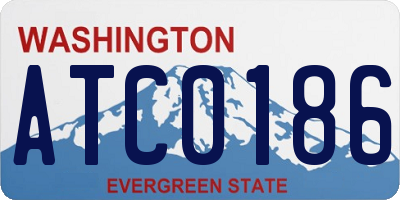 WA license plate ATC0186