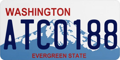WA license plate ATC0188