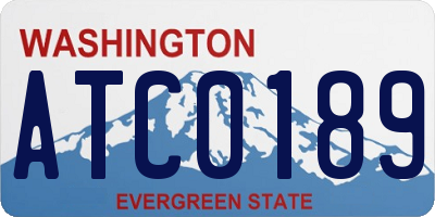 WA license plate ATC0189