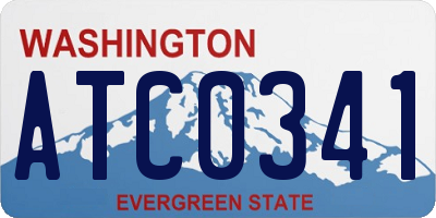 WA license plate ATC0341