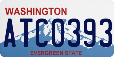 WA license plate ATC0393