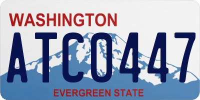 WA license plate ATC0447
