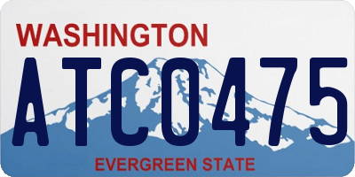WA license plate ATC0475