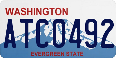 WA license plate ATC0492