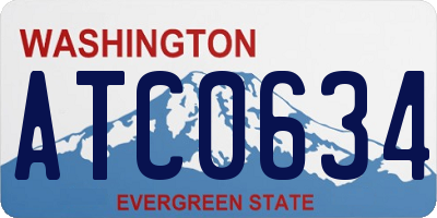 WA license plate ATC0634