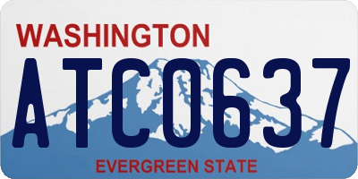 WA license plate ATC0637