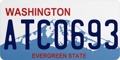 WA license plate ATC0693