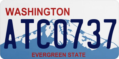 WA license plate ATC0737