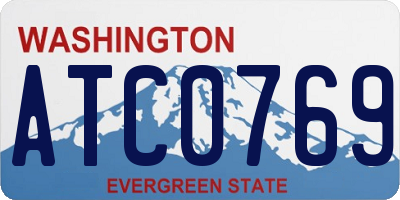 WA license plate ATC0769