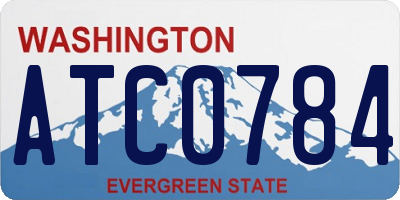 WA license plate ATC0784