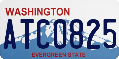 WA license plate ATC0825