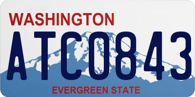 WA license plate ATC0843
