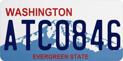 WA license plate ATC0846