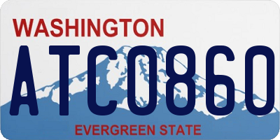 WA license plate ATC0860