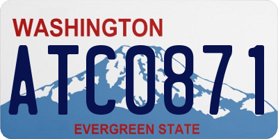 WA license plate ATC0871