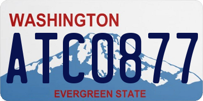 WA license plate ATC0877