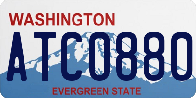 WA license plate ATC0880