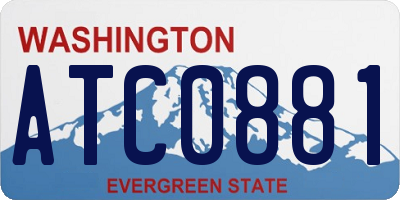 WA license plate ATC0881