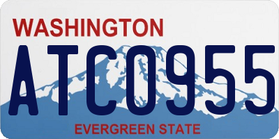 WA license plate ATC0955
