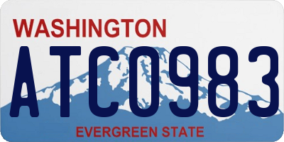 WA license plate ATC0983