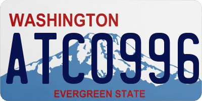 WA license plate ATC0996