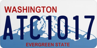WA license plate ATC1017