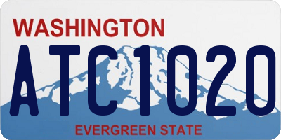WA license plate ATC1020