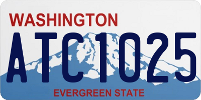 WA license plate ATC1025