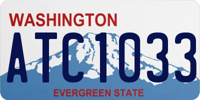 WA license plate ATC1033