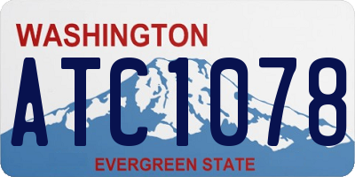 WA license plate ATC1078
