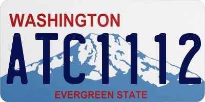 WA license plate ATC1112