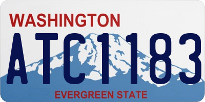 WA license plate ATC1183