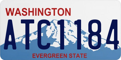 WA license plate ATC1184