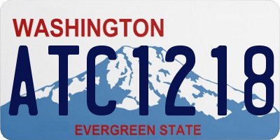 WA license plate ATC1218