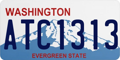 WA license plate ATC1313