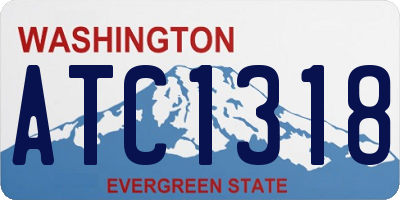 WA license plate ATC1318