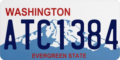 WA license plate ATC1384