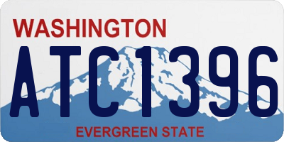 WA license plate ATC1396