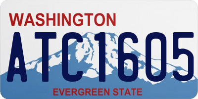 WA license plate ATC1605